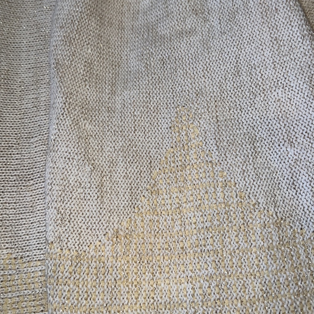 Lilly Pulitzer Tatum Long Fringe Cardigan size Large NWT in Gold Metallic - Picture 7 of 9